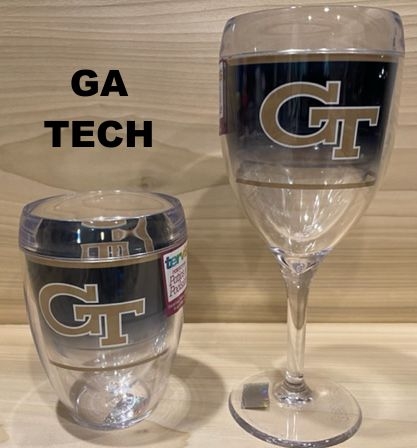 GA TECH Tervis Stem Wine Glasses GA TECH Tervis Stem Wine Glasses