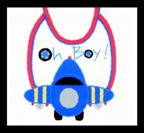 Oh Boy Airplane Little Flyer Baby Bibs from Mud Pie Oh Boy Airplane Little Flyer Baby Bibs from Mud Pie