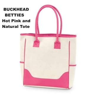 Buckhead Betties Personalized Hot Pink and Natural Large Tote Bags Buckhead Betties Personalized Hot Pink and Natural Large Tote Bags