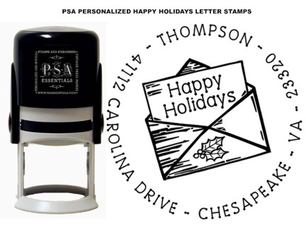 PSA Personalized Happy Holidays Letter Stamps PSA Personalized Happy Holidays Letter Stamps