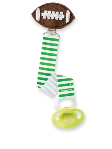 Mud Pie Baby Football Paci Clips Mud Pie Baby Football Paci Clips