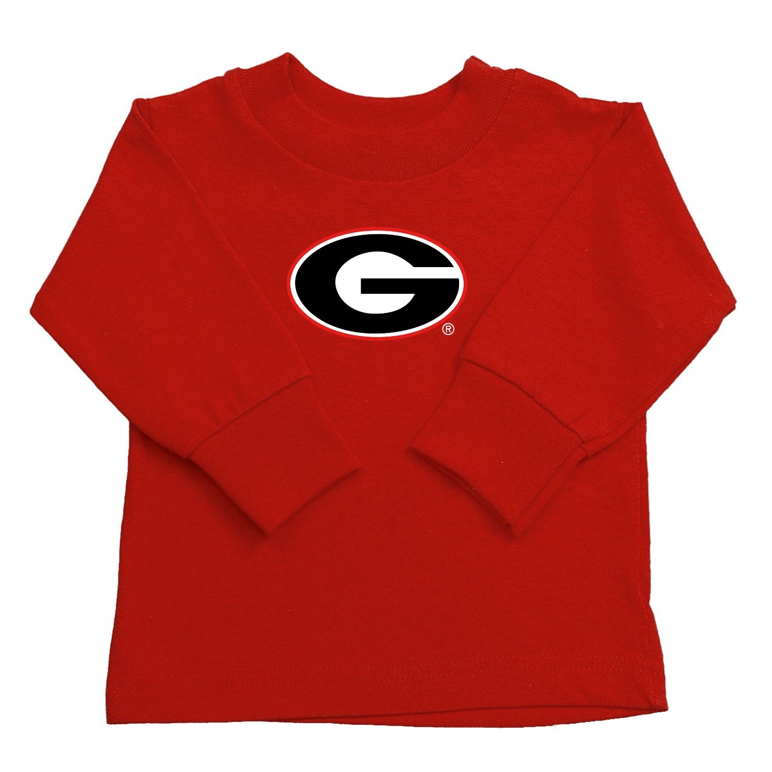 GA BULLDOGS Red Long Sleeve T-shirts with "G" GA BULLDOGS Red Long Sleeve T-shirts with "G"