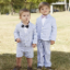 Blue Seersucker Suit with Shorts and Suit with Long Pants Blue Seersucker Suit with Shorts and Suit with Long Pants