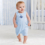 Blue Seersucker Sleevless Shortall Blue Seersucker Sleevless Shortall