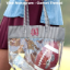 Houndstooth Clear Tote - Vine Monogram - Garnet Thread Houndstooth Clear Tote - Vine Monogram - Garnet Thread