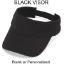 #11 Solid Black Visor - Blank or Personalized with a name, monogram or short text of your choice #11 Solid Black Visor - Blank or Personalized with a name, monogram or short text of your choice