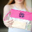 Hot Pink with Vine font with black thread Hot Pink with Vine font with black thread